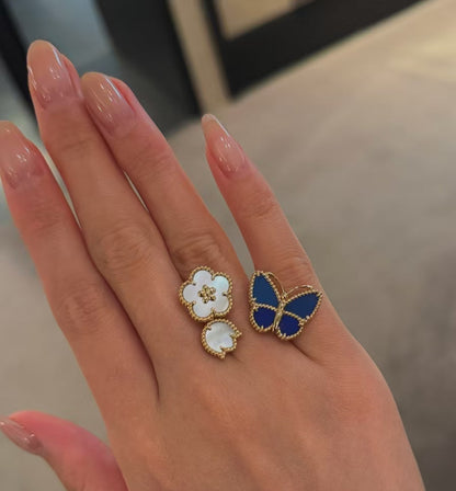 [GALE]LUCKY SPRING BUTTERFLY OPEN-FACE RINGS