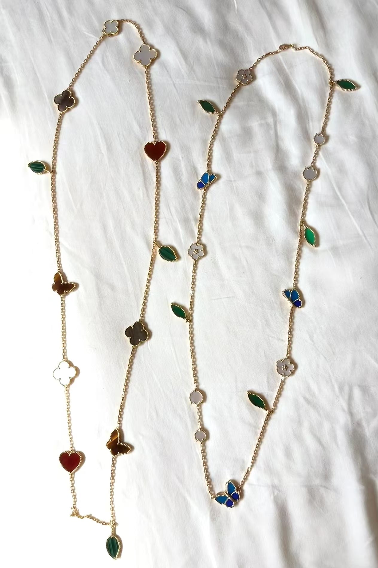 [GALE]LUCKY SPRING BUTTERFLY 15 FLOWER NECKLACE