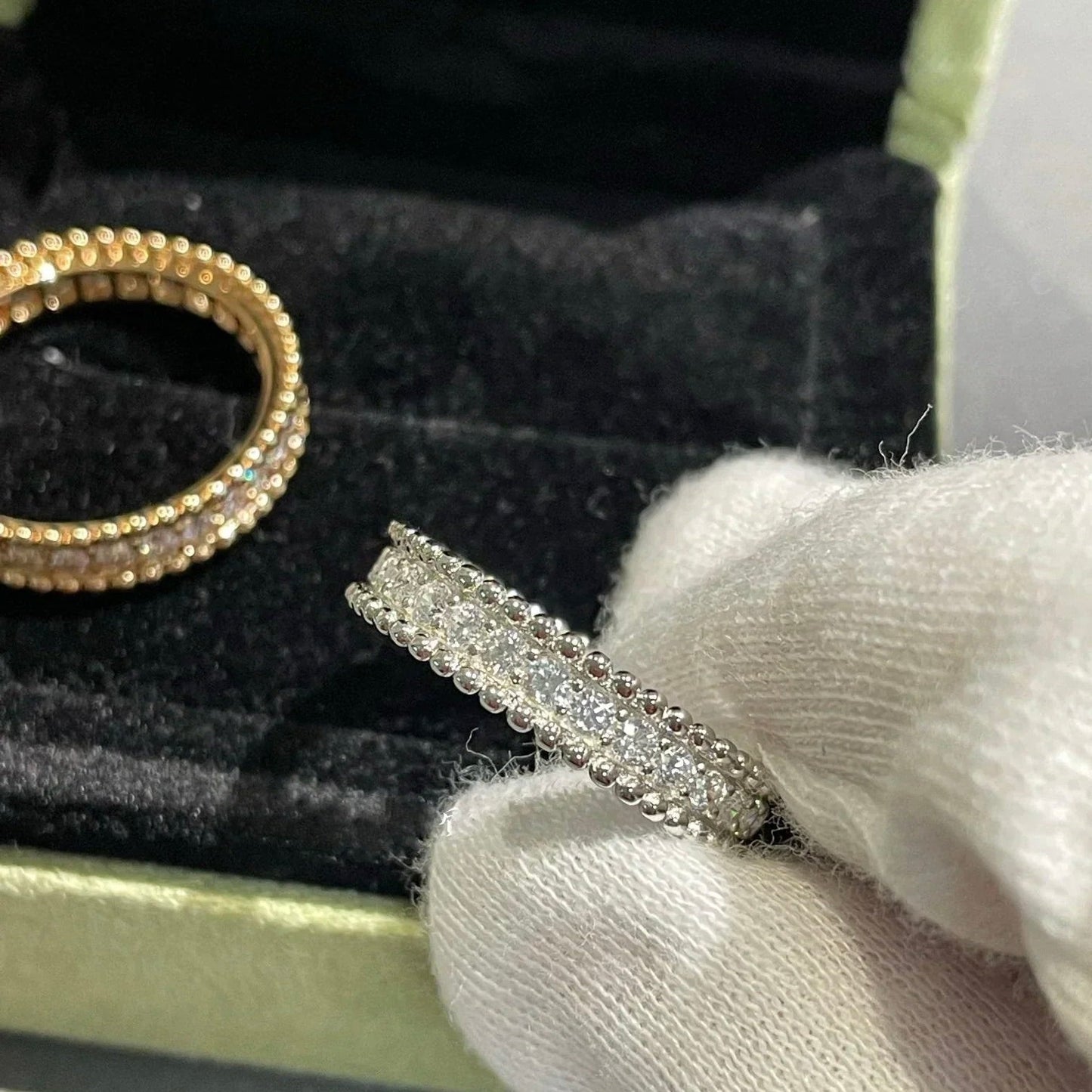 [GALE]PERLEE DIAMOND ROSE GOLD RING