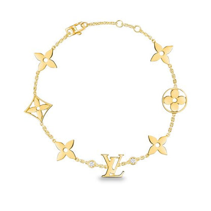 [GALE]STAR AND SUN 7 MOTIFS GOLD BRACELET