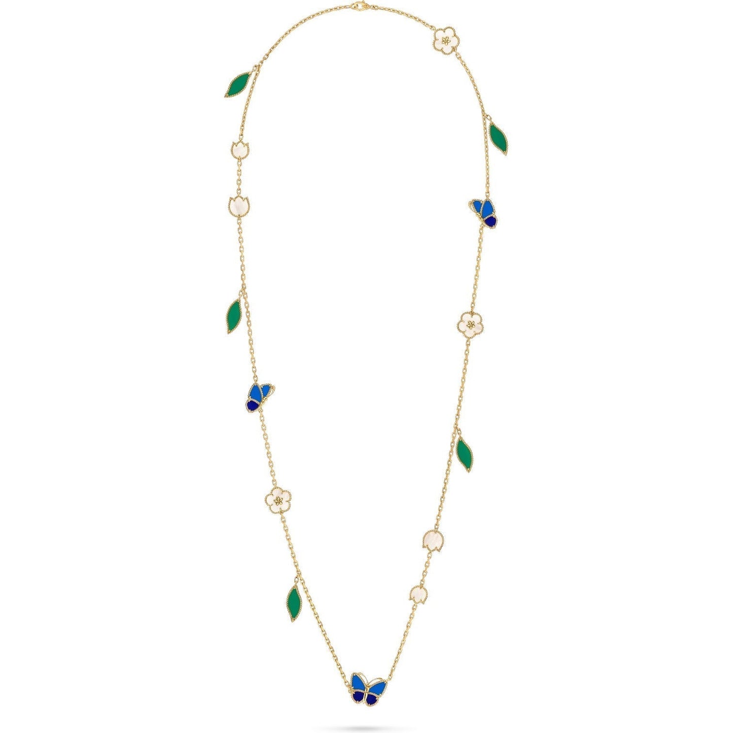 [GALE]LUCKY SPRING BUTTERFLY 15 FLOWER NECKLACE