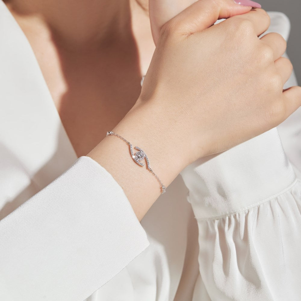 [GALE]Lucky Eye Pave-Set Diamond Bracelet
