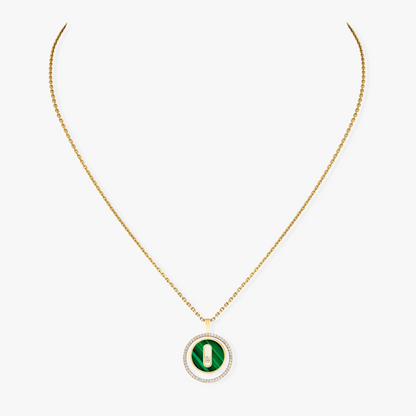 [GALE]LUCKY MOVE 1 DIAMOND MALACHITE GOLD DIAMOND NECKLACE