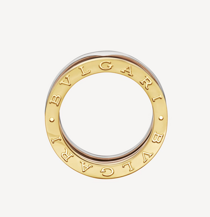 [GALE]ZERO 1 THREE-BAND ROSE WHITE AND YELLOW RING