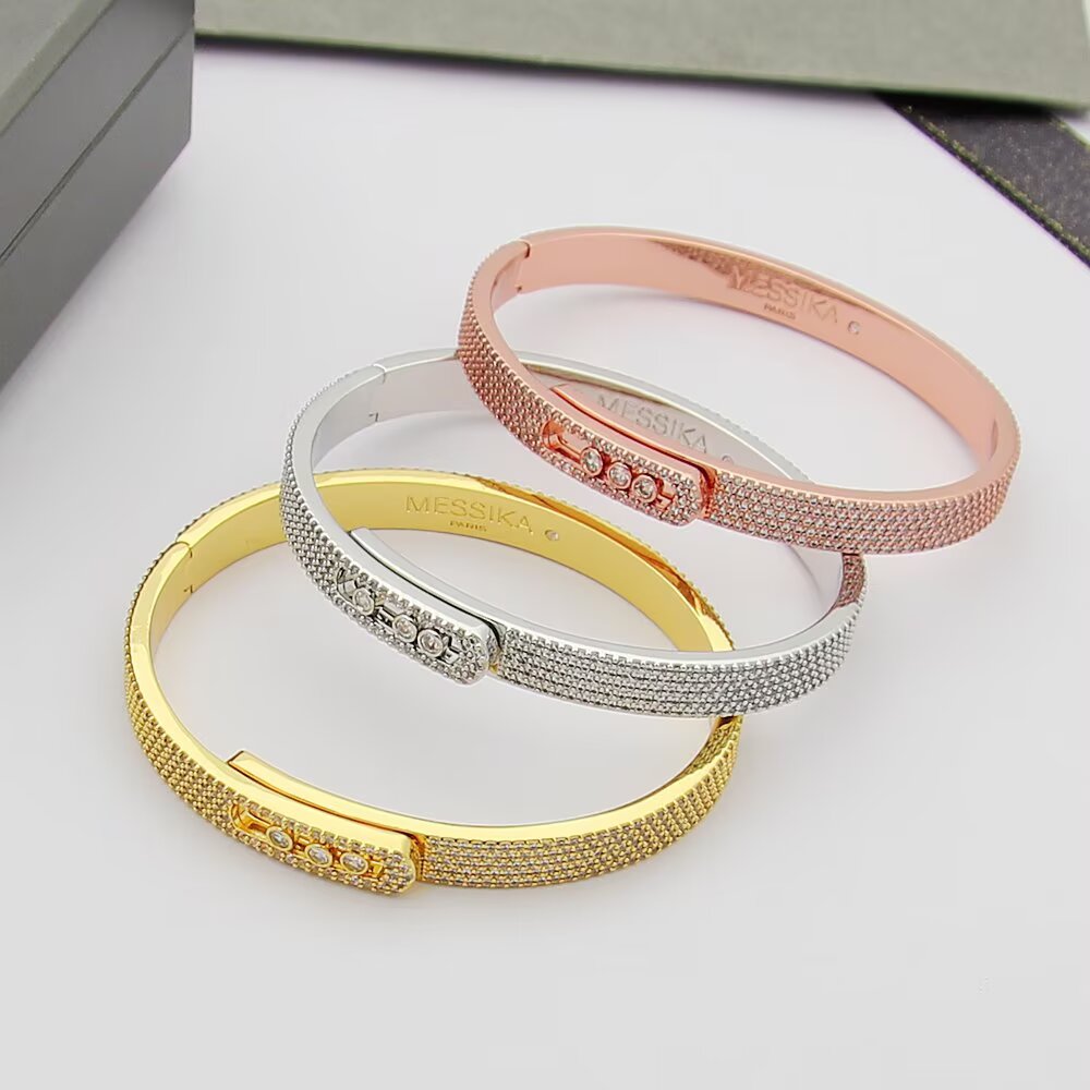 [GALE]Move Noa Full Pavé Diamond Bangle Bracelet