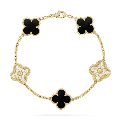 [GALE] CLOVER 5 MOTIF ONYXS BRACELET COLLECTION