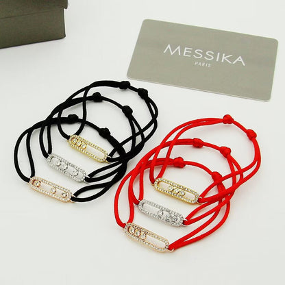 [GALE]Messika Care(s) pink cord pavé bracelet