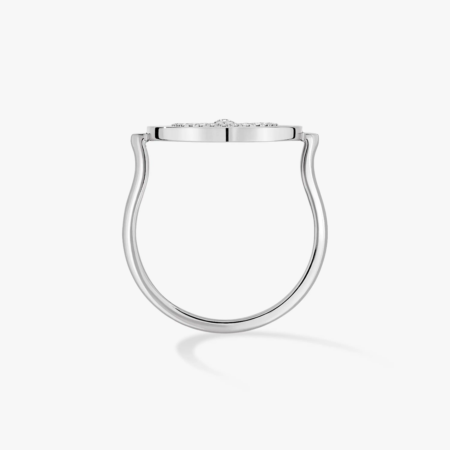 [GALE]LUCKY MOVE PAVED SILVER DIAMOND RING