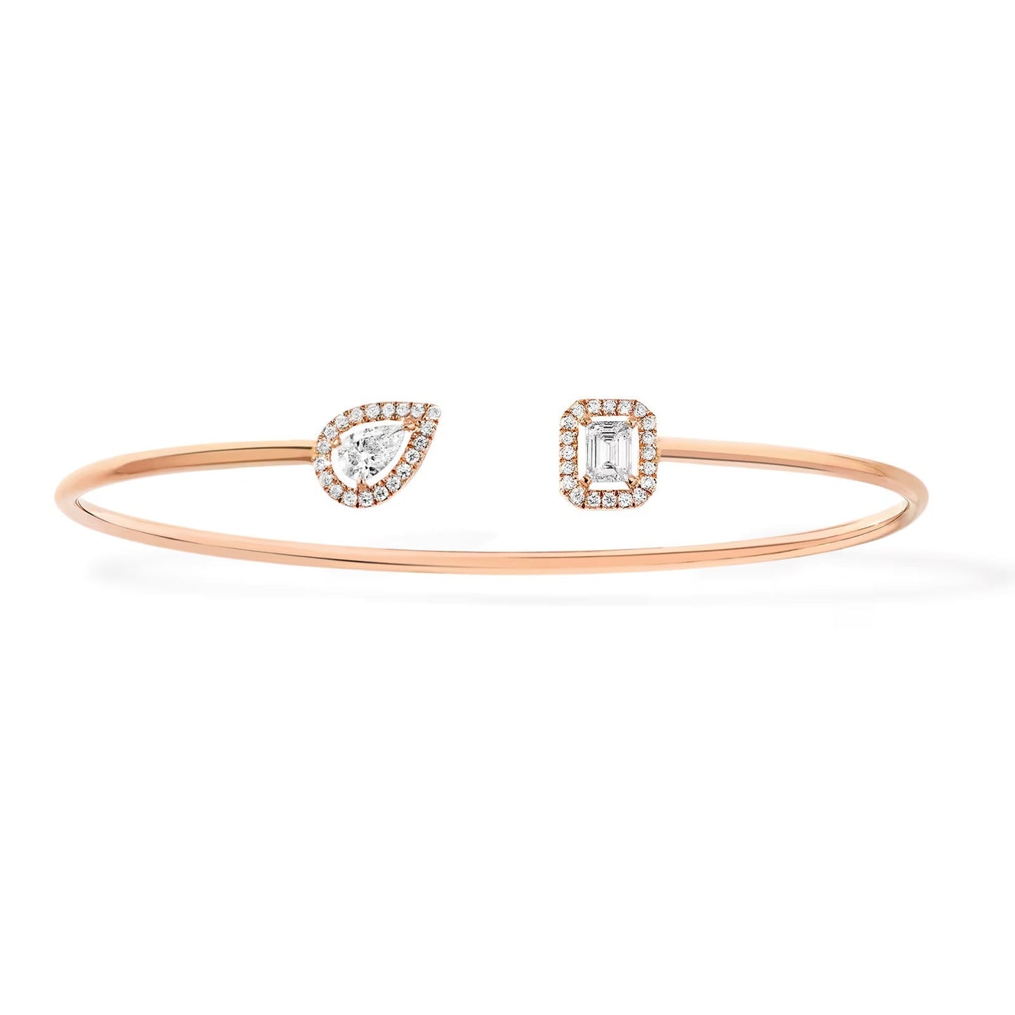 [GALE]JONC FLEX MY TWIN TOI & MOI SILVER DIAMOND BRACELET