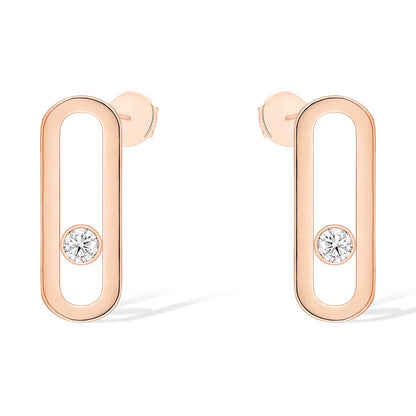 [GALE]MOVE UNO SMALL 1 DIAMOND EARRINGS