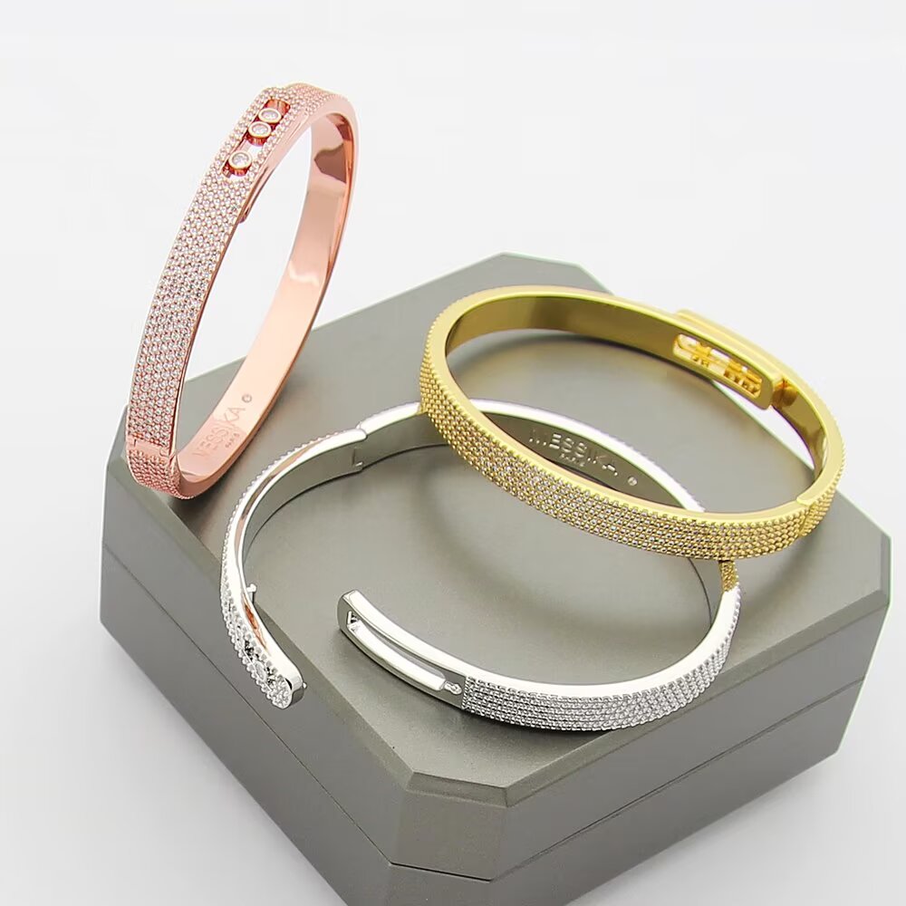 [GALE]Move Noa Full Pavé Diamond Bangle Bracelet
