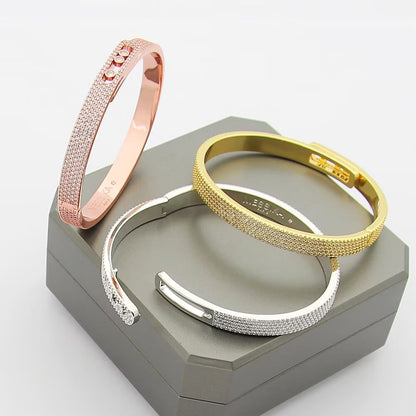 [GALE]Move Noa Full Pavé Diamond Bangle Bracelet