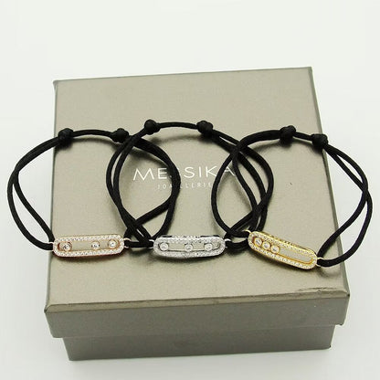 [GALE]Messika Care(s) pink cord pavé bracelet