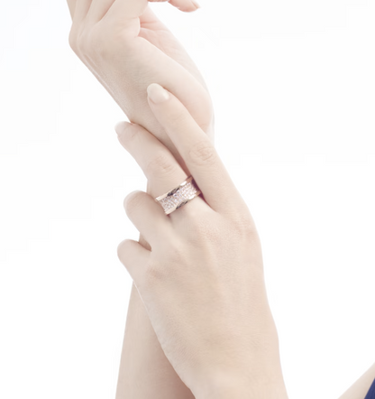 [GALE]ZERO 1 WITH PAVED DIAMONDS ON THE SPIRAL RING