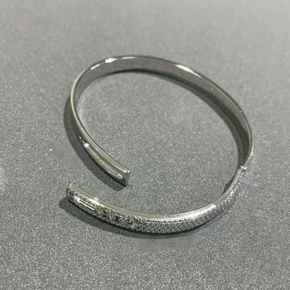 [GALE]Move Noa Rose Gold Pavé Diamond Bangle Bracelet