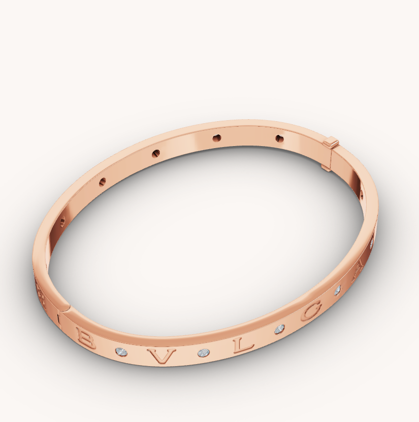 [GALE]ZERO 1 PINK GOLD 12 DIAMONDS BRACELET