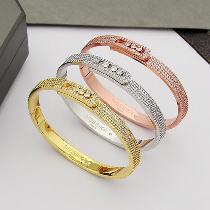 [GALE]Move Noa Full Pavé Diamond Bangle Bracelet