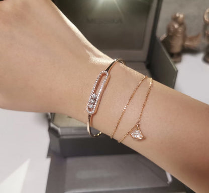 [GALE]Move Pavé Diamond Bangle Bracelet M
