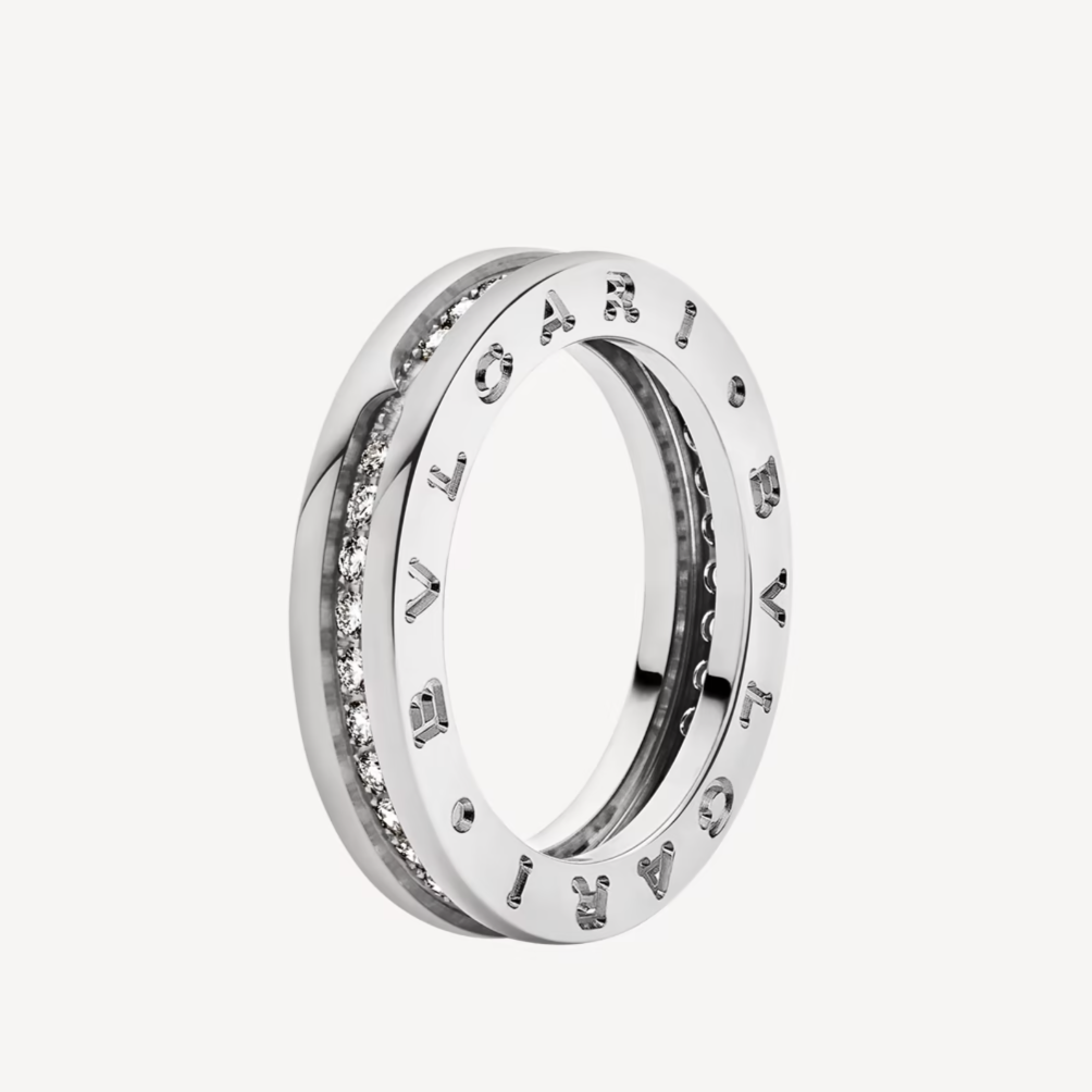 [GALE]ZERO 1 ONE-BAND PAVED DIAMONDS ON THE SPIRAL RING