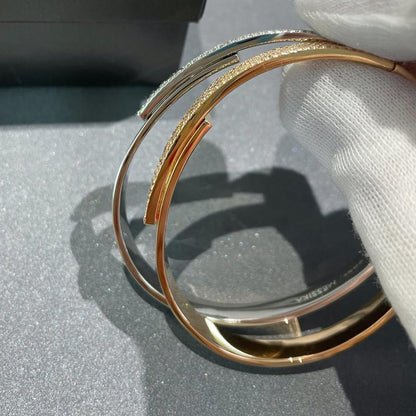 [GALE]Move Noa Rose Gold Pavé Diamond Bangle Bracelet