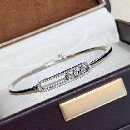 [GALE]Move Pavé Diamond Bangle Bracelet M