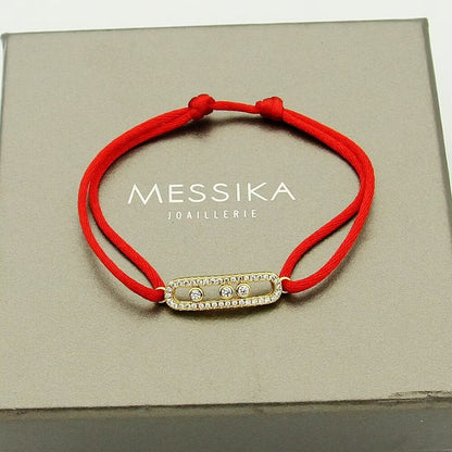 [GALE]Messika Care(s) pink cord pavé bracelet