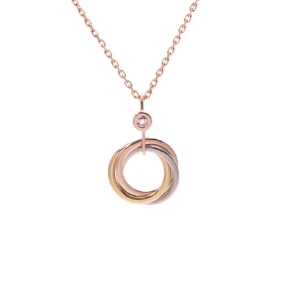[GALE]TRINITY SILVER GOLD PINK GOLD NECKLACE