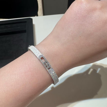 [GALE]Move Noa Ciselé half pavé bangle
