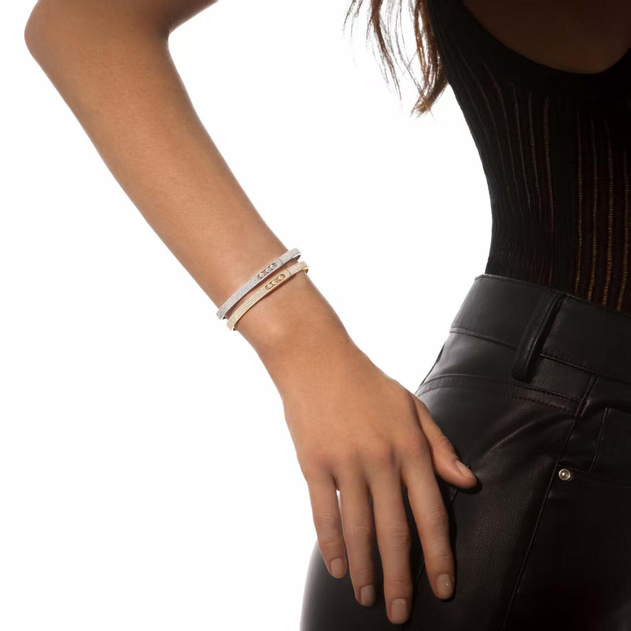 [GALE]Move Noa Full Pavé Diamond Bangle Bracelet