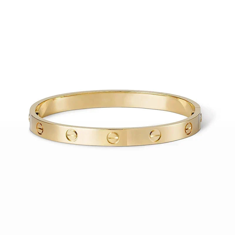 [GALE] LOVE  Classic & Diamond-Paved Bracelet Stack Set