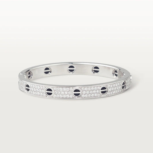 [GALE]LOVE BRACELET 6.1MM DIAMOND-PAVED CERAMIC