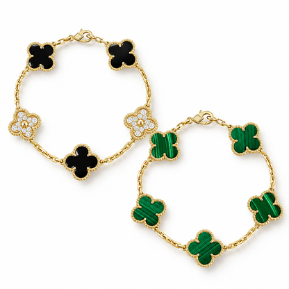 [GALE]Clover 5 Motifs  Duo Bracelet Stack Set