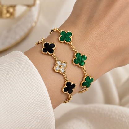 [GALE]Clover 5 Motifs  Duo Bracelet Stack Set