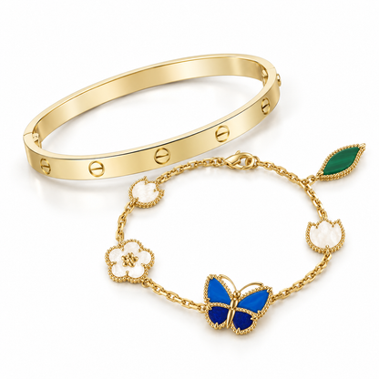 [GALE]Lucky Spring & Love Bracelet Stack Set