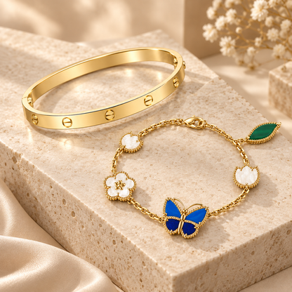 [GALE]Lucky Spring & Love Bracelet Stack Set
