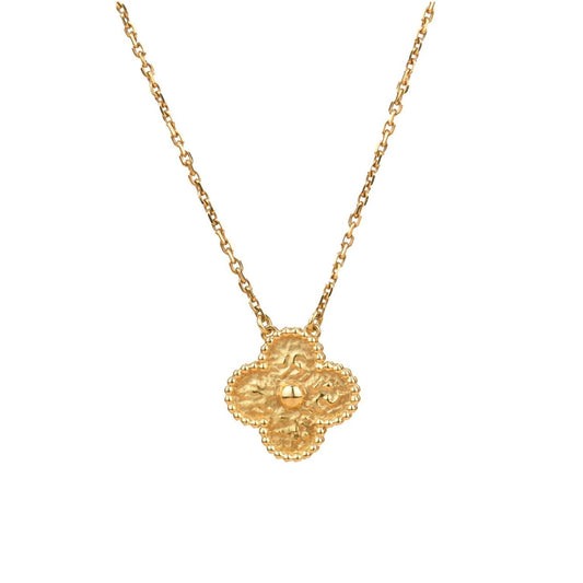 [GALE]CLOVER 15MM  BRONZING NECKLACE
