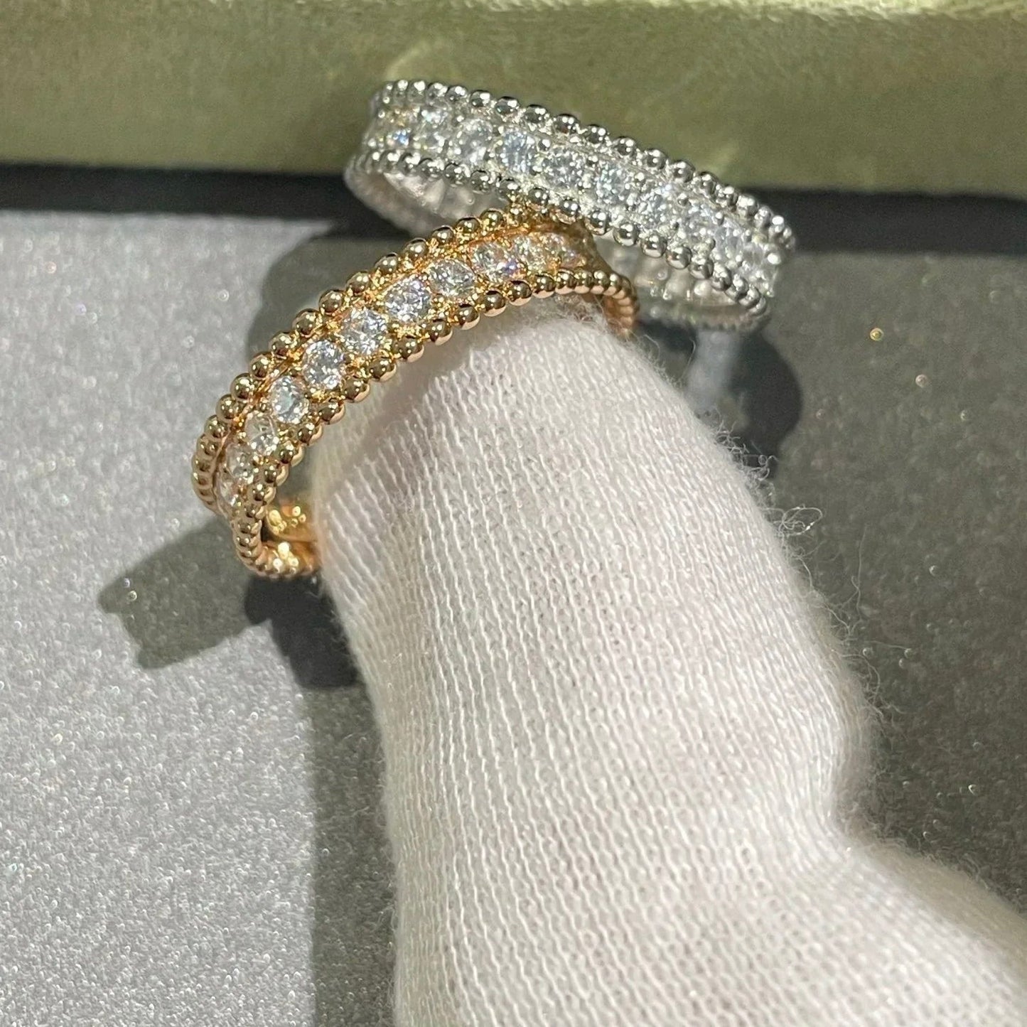 [GALE]PERLEE DIAMOND ROSE GOLD RING