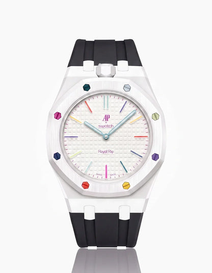Silicone Strap & Case  Royal Pop Huit Blanc(Customize  Colors)