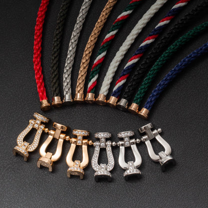 [GALE]FORCE LARGE HORSESHOE FULL DIAMOND BRACELET ROSE GOLD