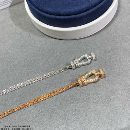 [GALE]FORCE SMALL HORSESHOE  DIAMOND CHAIN ROPE BRACELET