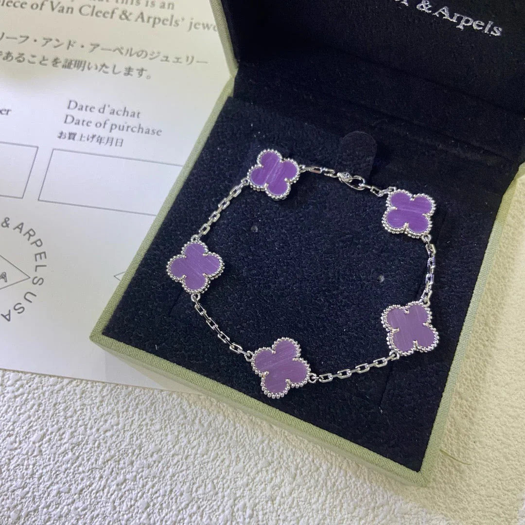 [GALE] CLOVER 5 MOTIF VIOLET BRACELET COLLECTION
