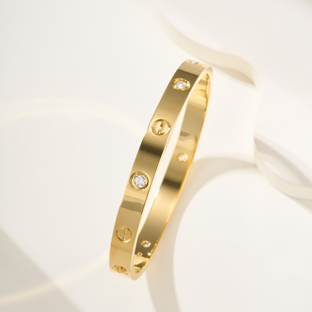 [GALE] LOVE Classic & JUSTE Diamond Bracelet Stack Set