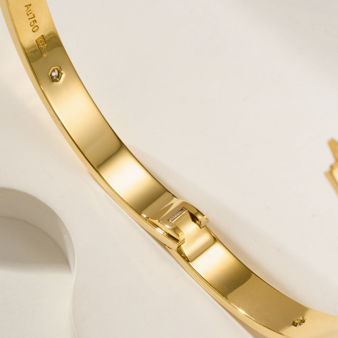 [GALE] LOVE Classic & JUSTE Diamond Bracelet Stack Set