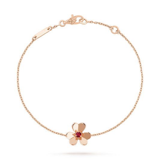 [GALE]FRIVOLE GOLD FLOWER PINK MALACHITE BRACELET