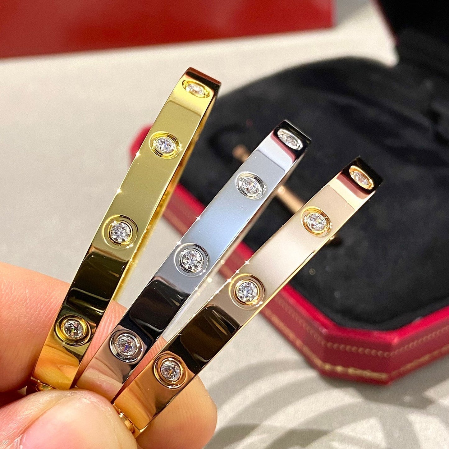 [GALE]LOVE BRACELET 6.1MM 10 DIAMONDS