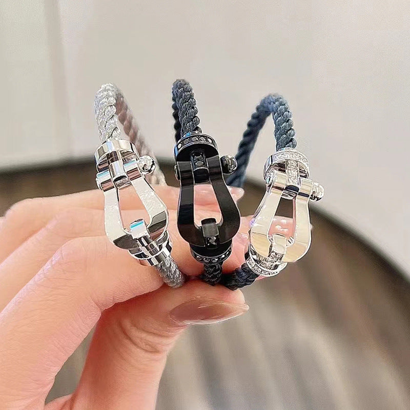 [GALE]FORCE LARGE HORSESHOE NO DIAMOND BRACELET GOLD