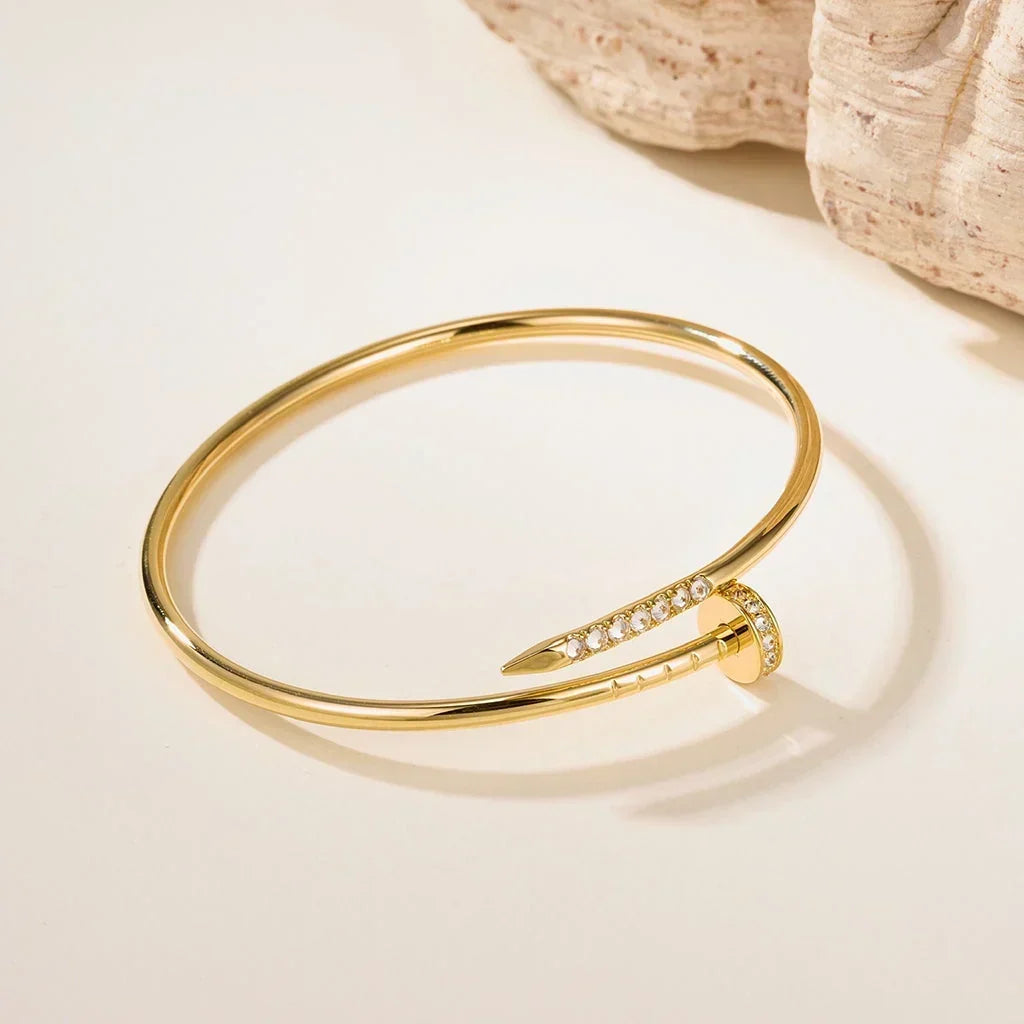 [GALE] JUSTE Diamond & LOVE Diamond Bracelet Stack Set