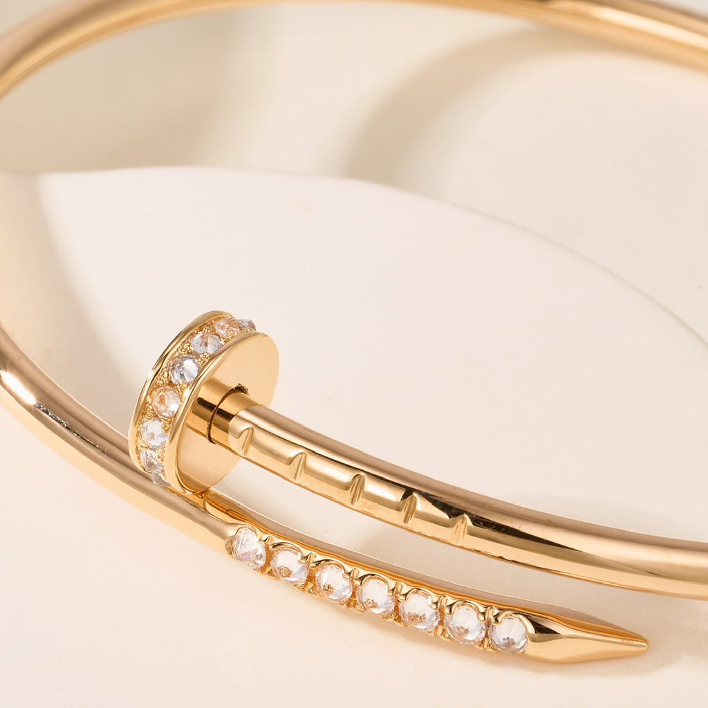 [GALE] JUSTE Diamond & LOVE Diamond Bracelet Stack Set
