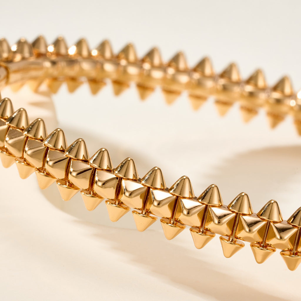 [GALE] CLASH & Clover Laser 5-Motif & LOVE Brushed Bracelet Stack Set