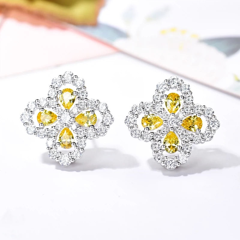 [GALE]LOOP EARRINGS FULL MOTIF DIAMOND 16MM